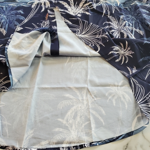 Men's Blue Palm Trees Hawaiian Shirt size XXL - Picture 10 of 16